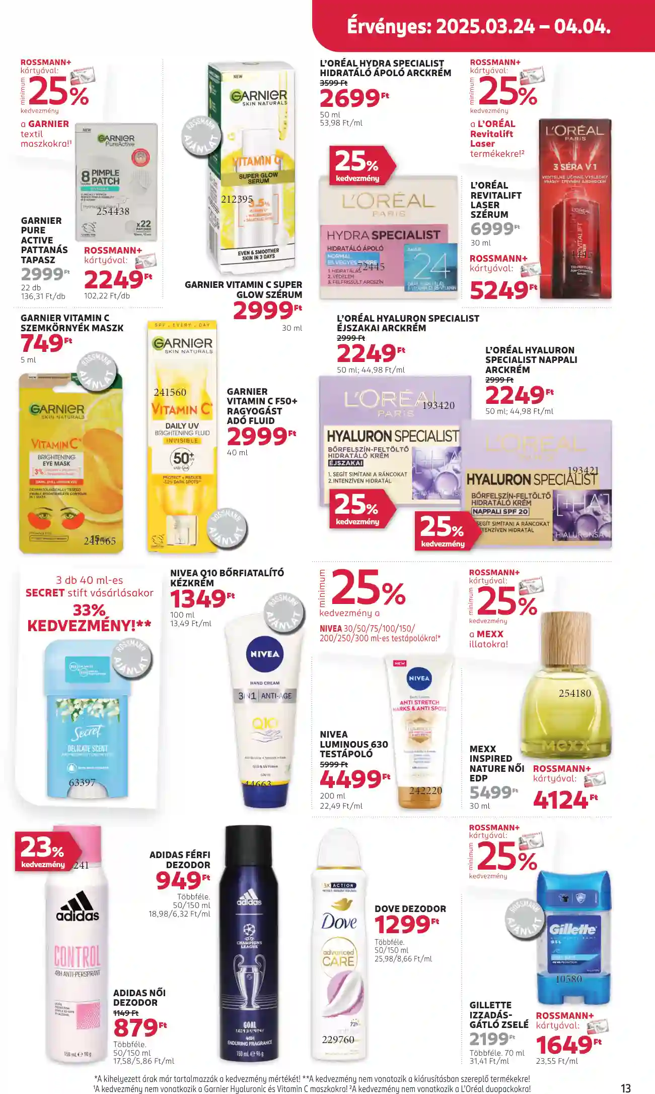 Rossmann akciós újság 13. hét (7 oldal)