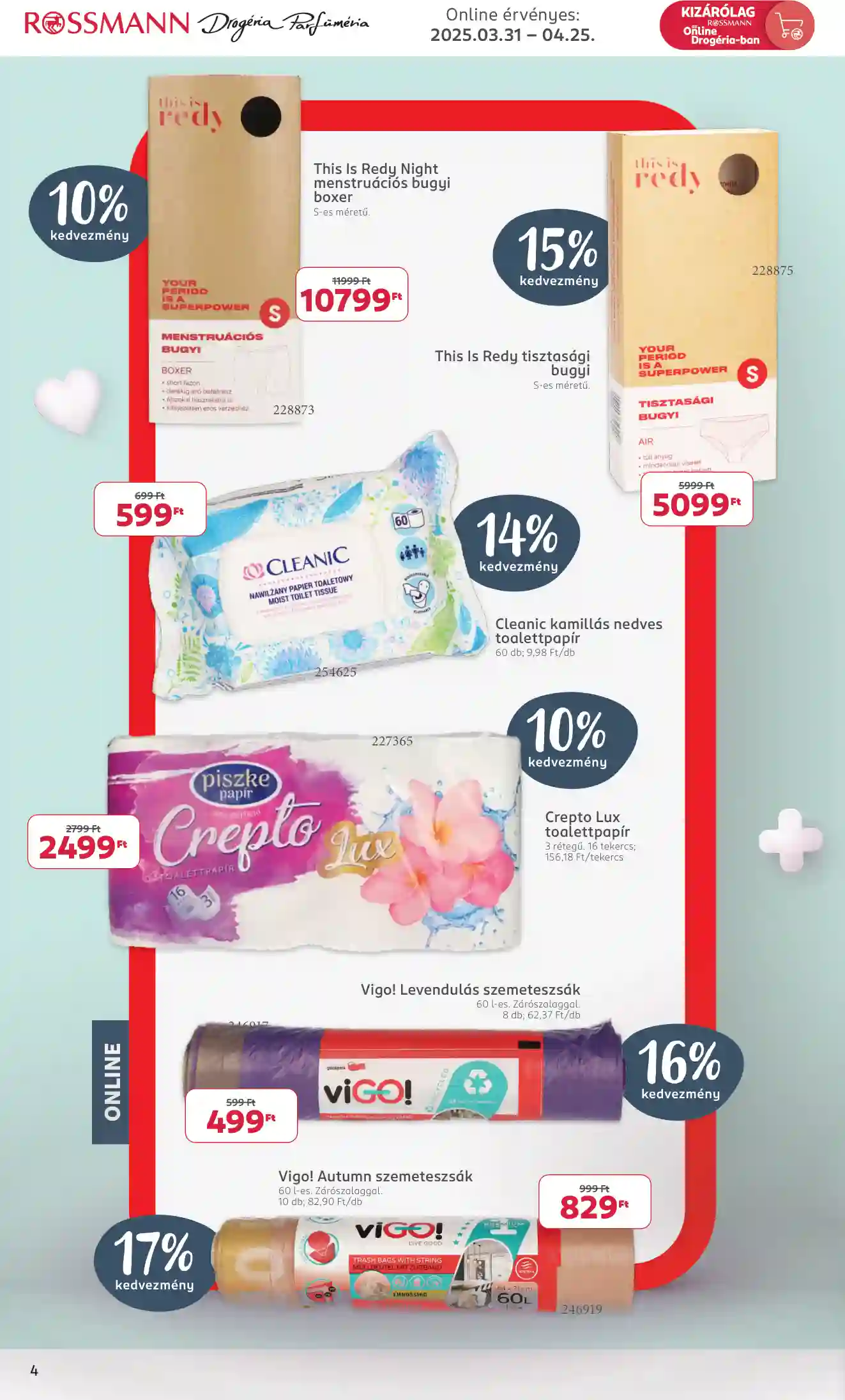 Rossmann akciós újság 14. hét (4 oldal)