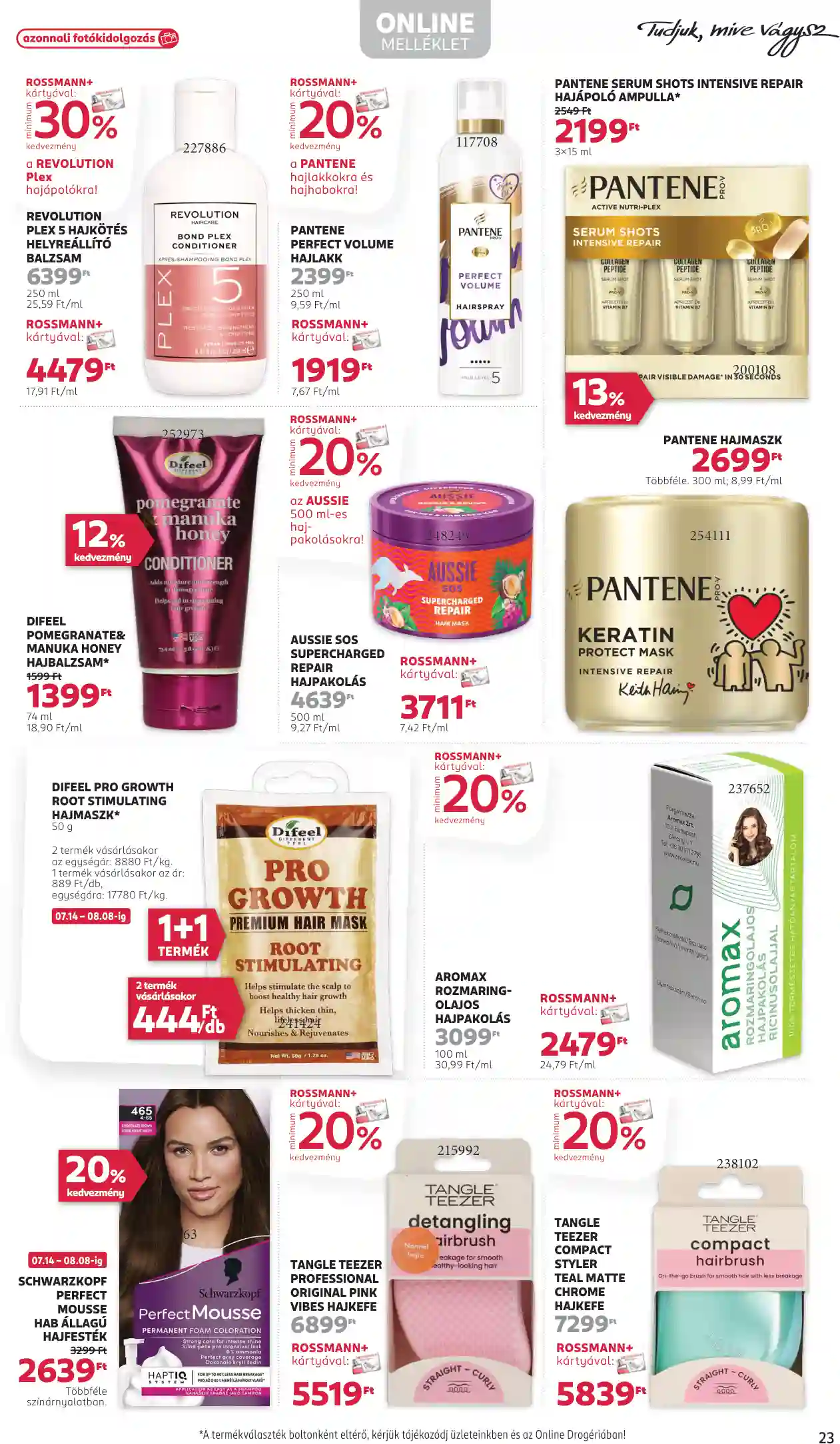 Rossmann akciós újság 29. hét (18 oldal)