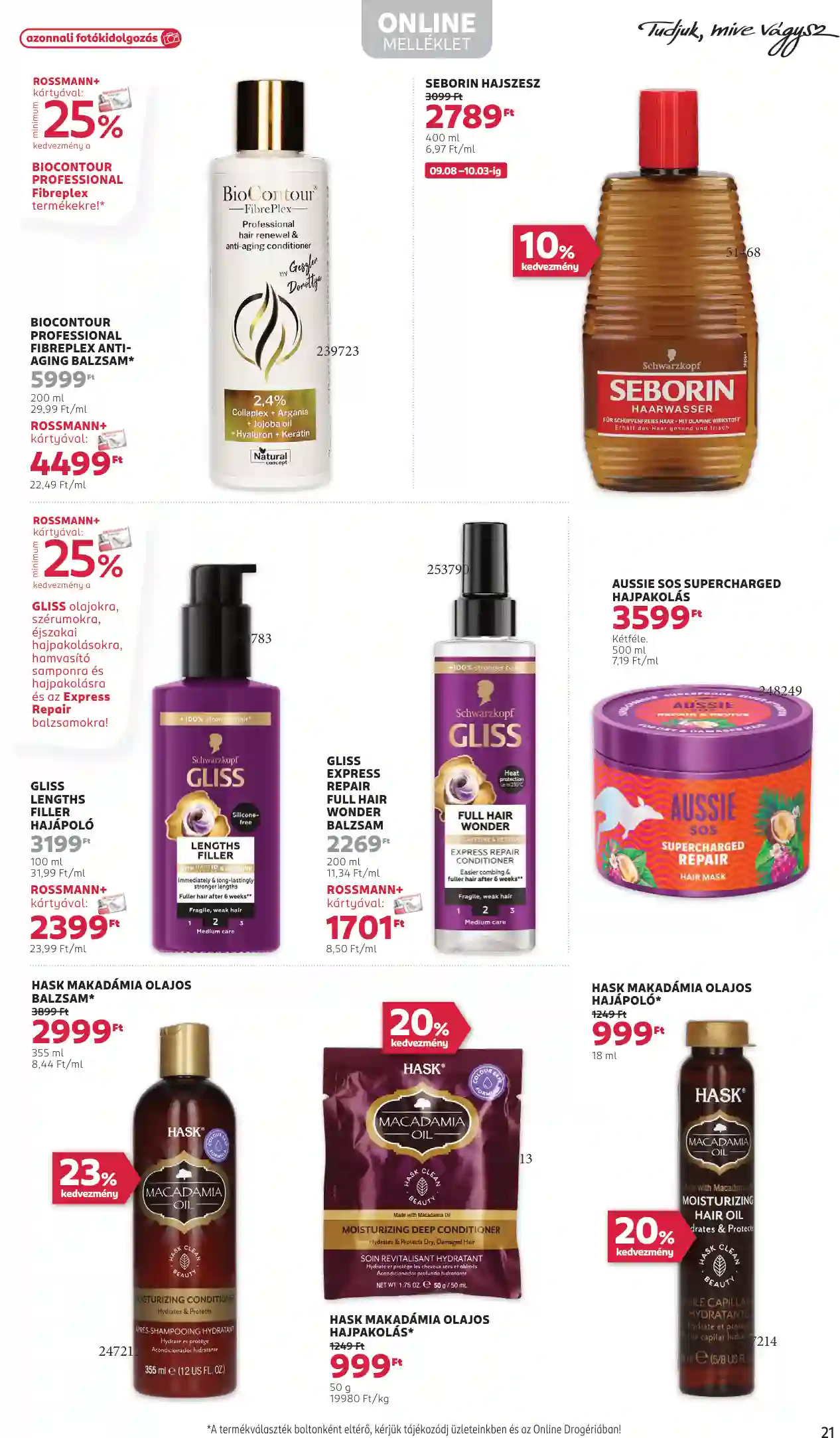 Rossmann akciós újság 39. hét (16 oldal)
