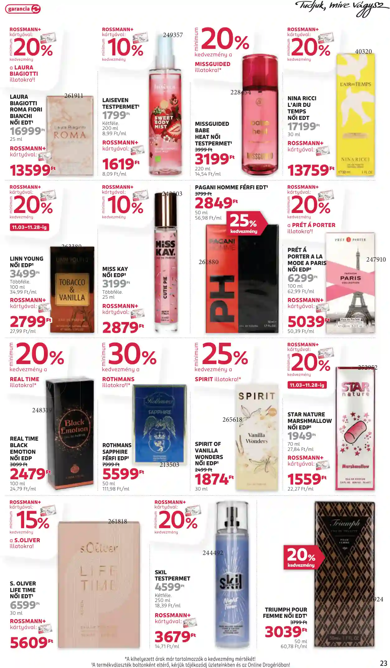 Rossmann akciós újság 45. hét (18 oldal)