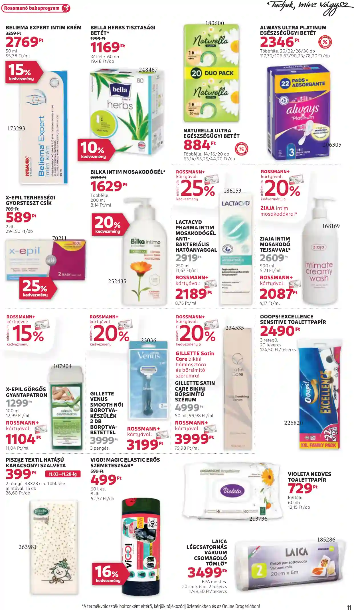 Rossmann akciós újság 47. hét (5 oldal)