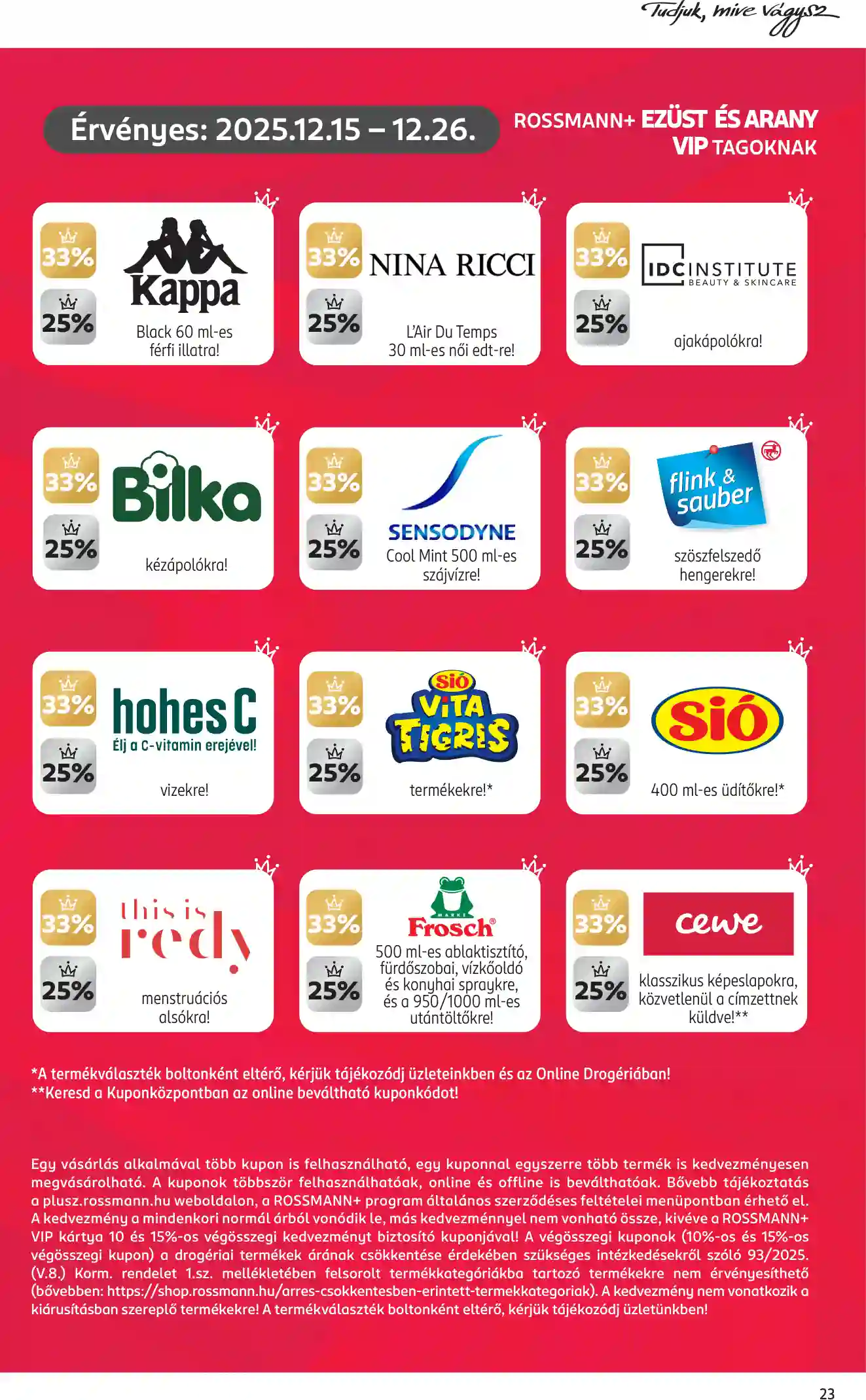 Rossmann akciós újság 51. hét (18 oldal)