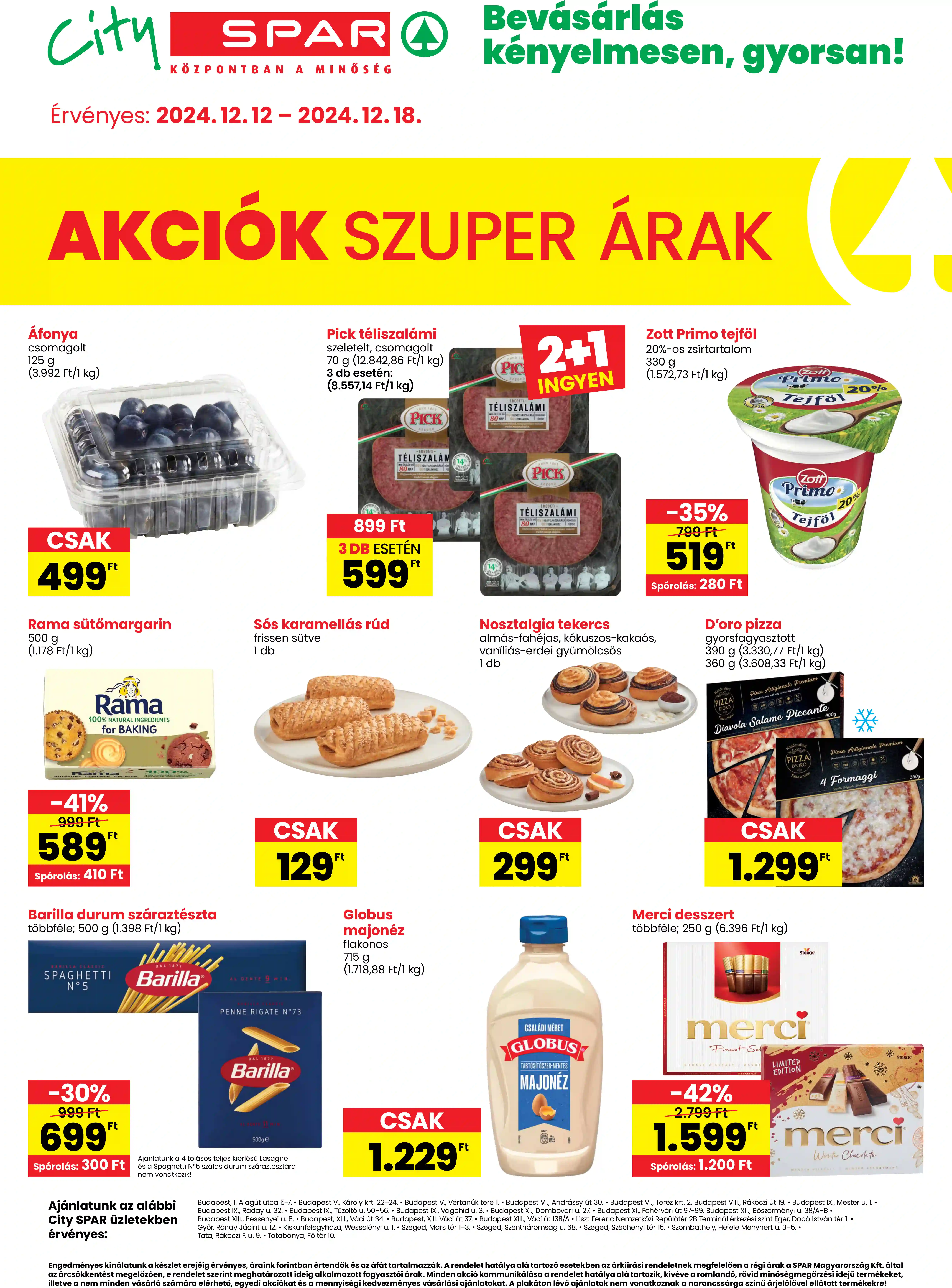 SPAR city spar 50.hét