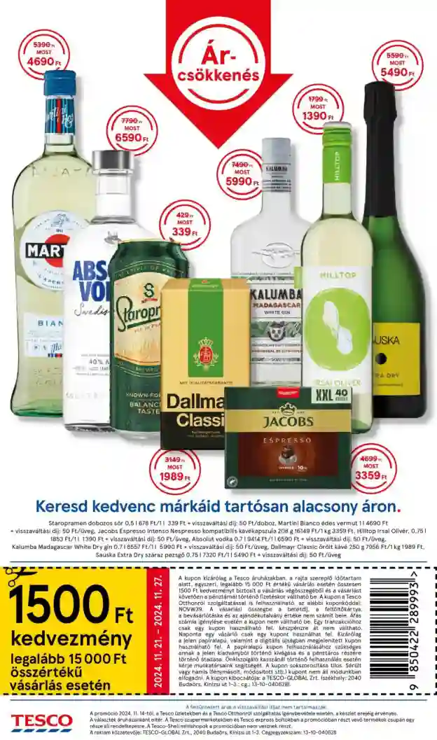 Tesco akciós újság 47. hét (8 oldal)