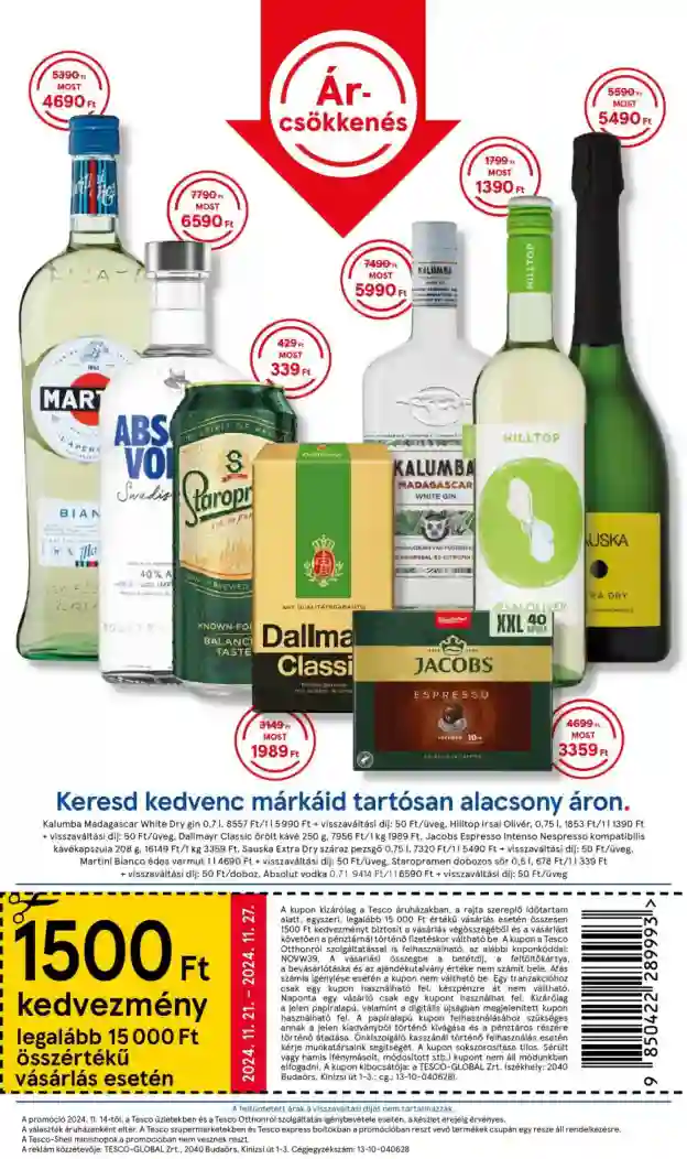 Tesco akciós újság 47. hét (5 oldal)